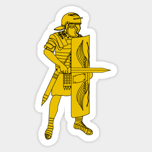 Golden Imperial Roman Legionnaire Sticker